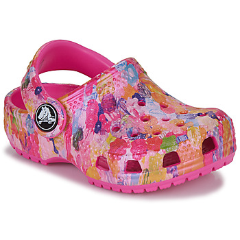 Pantofi Fete Saboti Crocs Classic Hyper Real Clog T Multicolor