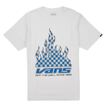 Îmbracaminte Băieți Tricouri mânecă scurtă Vans REFLECTIVE CHECKERBOARD FLAME SS Alb