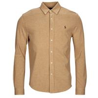 Îmbracaminte Bărbați Cămăsi mânecă lungă Polo Ralph Lauren CHEMISE AJUSTEE COL BOUTONNE EN POLO FEATHERWEIGHT Camel