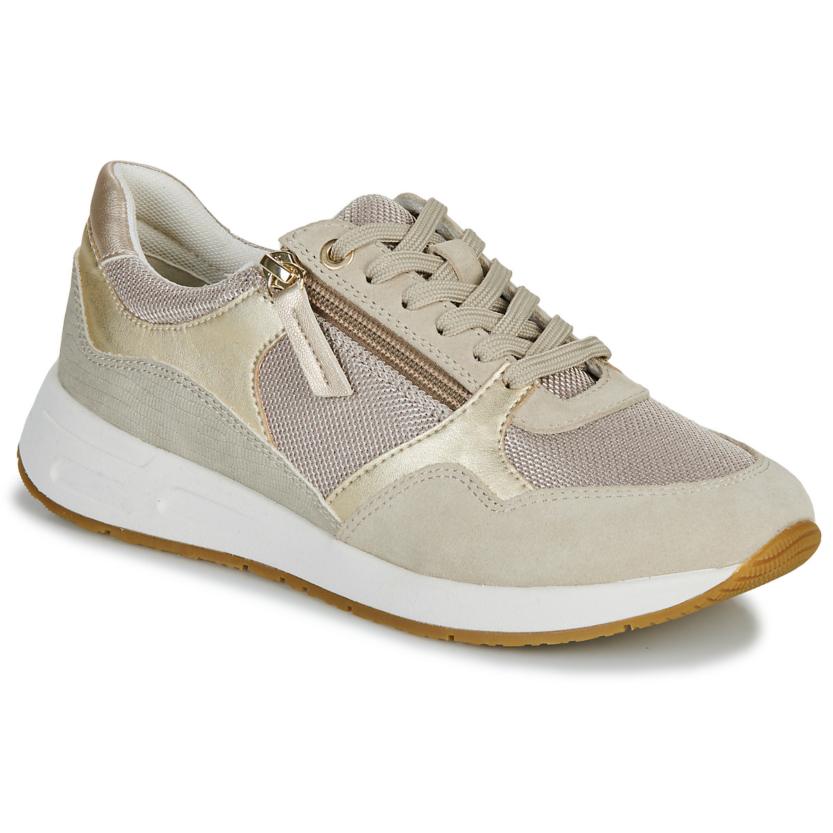 Pantofi Femei Pantofi sport Casual Geox D BULMYA Bej / Auriu