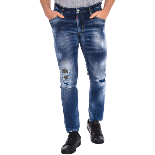 Îmbracaminte Bărbați Pantaloni  Dsquared S74LB0993-S30708-470 albastru