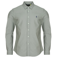 Îmbracaminte Bărbați Cămăsi mânecă lungă Polo Ralph Lauren CHEMISE AJUSTEE SLIM FIT EN OXFORD LEGER Gri /  perfect / Grey