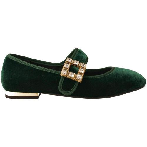 Pantofi Femei Balerin și Balerini cu curea Venezianas Scarpe Originali  verde