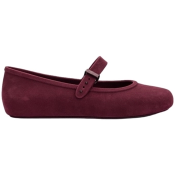 Pantofi Femei Balerin și Balerini cu curea Melissa Soft Ballerina Velvet Fem - Red Bordo