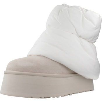 Pantofi Femei Cizme UGG W CLASSIC MINI DIPPER PUFF Alb