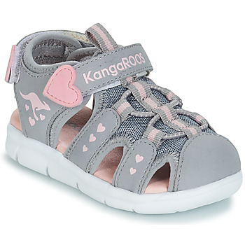 Skor Flickor Sportsandaler Kangaroos K-MINI Grå / Rosa