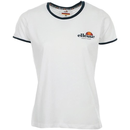 textil Dam T-shirts & Pikétröjor Ellesse EH F TMC COL ROND UNI Vit