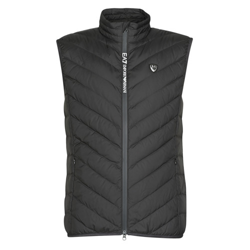 textil Herr Täckjackor Emporio Armani EA7 TRAIN CORE SHIELD M DOWN LIGHT VEST Svart