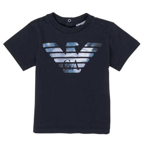 textil Pojkar T-shirts Emporio Armani 6HHTA9-1JDXZ-0920 Marin