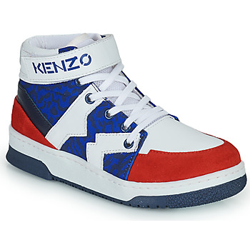 Skor Pojkar Höga sneakers Kenzo K29074 Blå / Vit / Röd