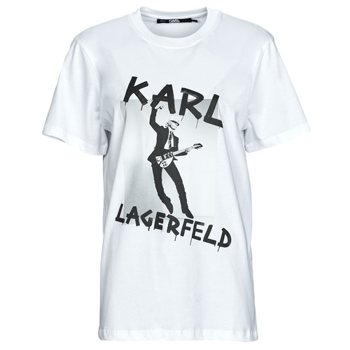 textil T-shirts Karl Lagerfeld KARL ARCHIVE OVERSIZED T-SHIRT Vit