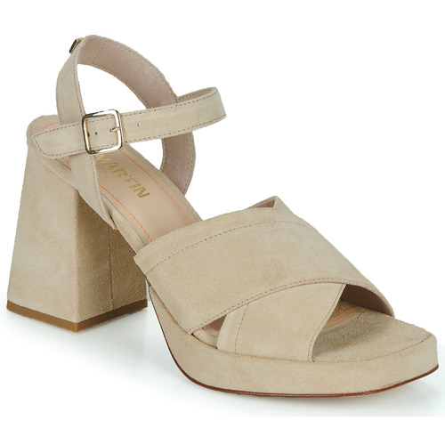 Skor Dam Sandaler JB Martin ORPHEE Sammet / Beige