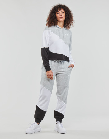 textil Dam Joggingbyxor Puma POWER CAT PANTS Svart / Grå / Vit