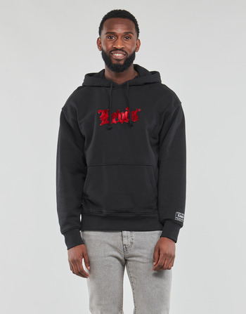 textil Herr Sweatshirts Levi's RELAXED GRAPHIC PO Svart