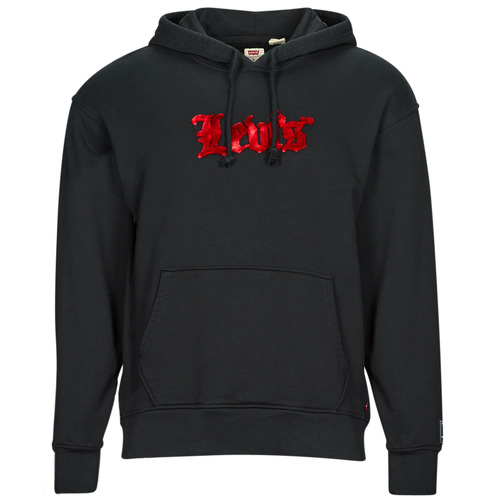 textil Herr Sweatshirts Levi's RELAXED GRAPHIC PO Svart