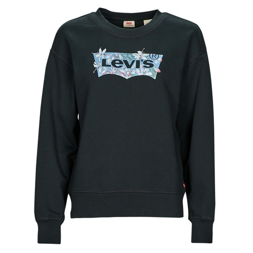 textil Dam Sweatshirts Levi's GRAPHIC STANDARD CREW Svart