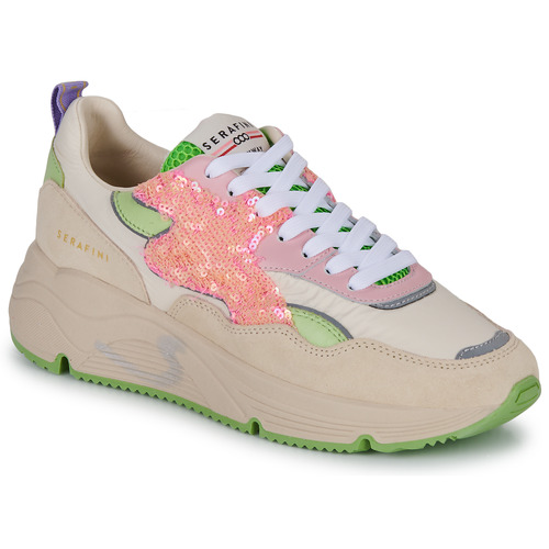 Skor Dam Sneakers Serafini MALIBU Vit / Rosa