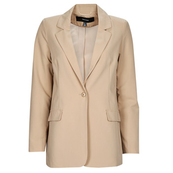 textil Dam Jackor & Kavajer Vero Moda VMZELDA L/S BLAZER NOOS Beige