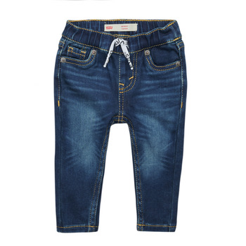 textil Pojkar Raka byxor Levi's  SKINNY DOBBY PULL ON PANTS Blå