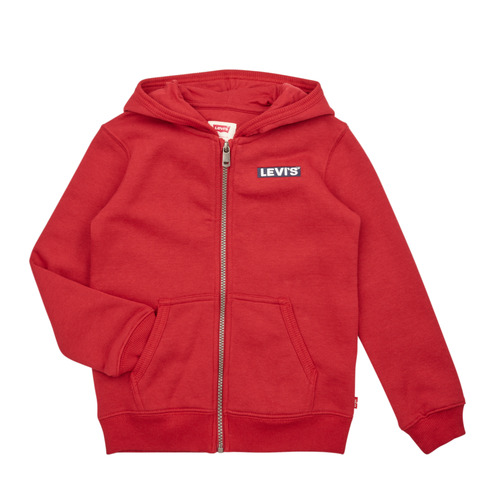 textil Pojkar Sweatshirts Levi's LVN BOXTAB FULL ZIP HOODIE Röd