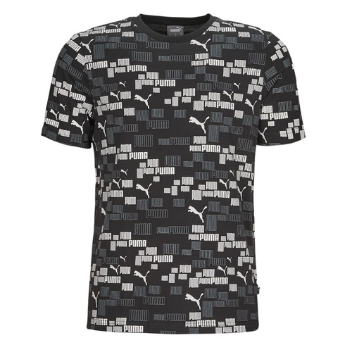 textil Herr T-shirts Puma ESS+ LOGO LAB AOP TEE Svart / Grå