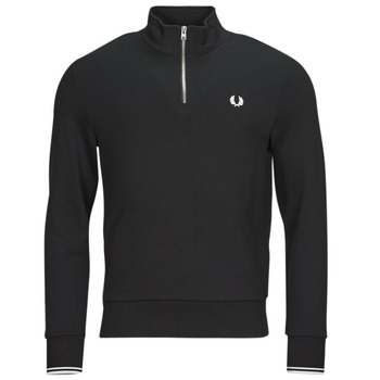 textil Herr Sweatshirts Fred Perry HALF ZIP SWEATSHIRT Svart