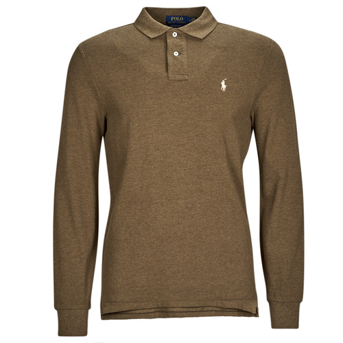 textil Herr Långärmade pikétröjor
 Polo Ralph Lauren POLO AJUSTE DROIT EN COTON BASIC MESH Brun