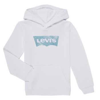 textil Pojkar Sweatshirts Levi's PALM BATWING FILL HOODIE Vit / Blå