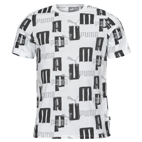 textil Herr T-shirts Puma ESS+ LOGO LAB AOP TEE Vit