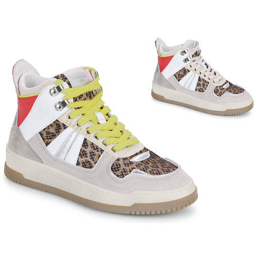 Skor Dam Höga sneakers Serafini ELLE Vit / Leopard