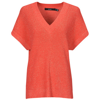 textil Dam T-shirts Vero Moda VMNEWLEXSUN  Röd