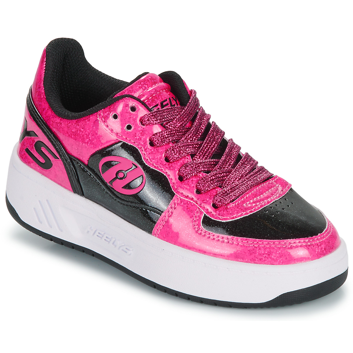 Skor Flickor Skor med hjul Heelys REZERVE LOW PATENT PU Rosa / Svart