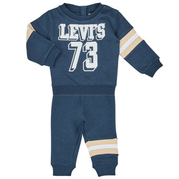 textil Pojkar Set Levi's LVB VARSITY 2PC KNIT JOGGE Blå