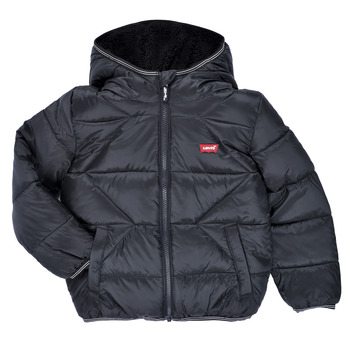 textil Pojkar Täckjackor Levi's LVB SHERPA LINED PUFFER JKT Svart