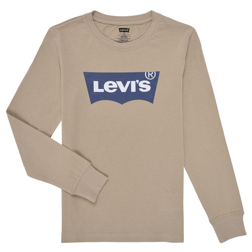 textil Pojkar Långärmade T-shirts Levi's LVB L/S BATWING TEE Beige