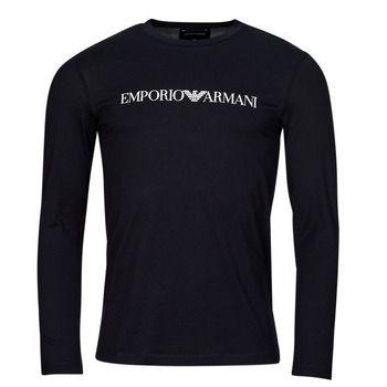 textil Herr Långärmade T-shirts Emporio Armani 8N1TN8 Blå / Mörk