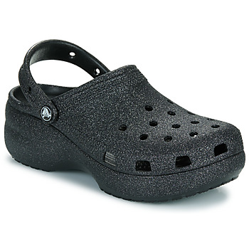 Skor Dam Träskor Crocs Classic Platform Glitter ClogW Svart