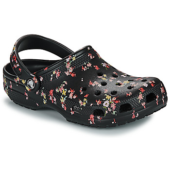 Skor Dam Träskor Crocs Classic Ditsy Floral Clog Svart / Flerfärgad