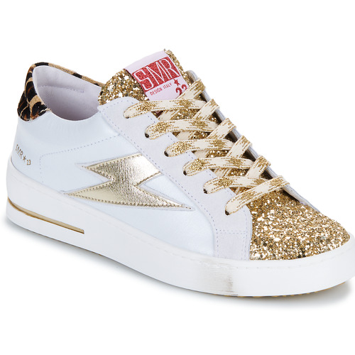 Skor Dam Sneakers Semerdjian  Vit / Guldfärgad / Leopard