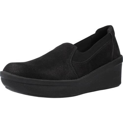 Skor Dam Loafers Clarks STEP ROSE MOON BLACK Svart