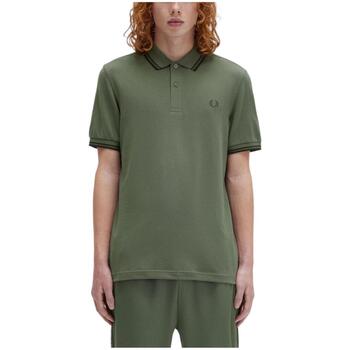 textil Herr T-shirts Fred Perry  Grön