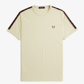 textil Herr T-shirts & Pikétröjor Fred Perry M4613FP Beige