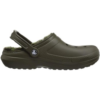 Skor Dam Tofflor Crocs CLASSIC FUZZ LINED CLOG Grön