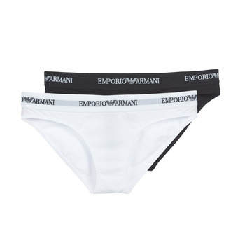 Spodnje perilo Ženske Hlačke Emporio Armani CC317-PACK DE 2 Bela / Črna