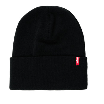 Tekstilni dodatki Kape Levi's SLOUCHY RED TAB BEANIE Regular / Črna