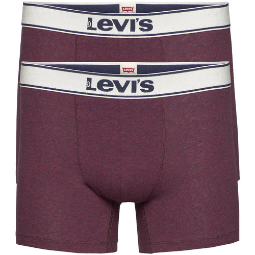 Spodnje perilo Moški Boksarice Levi's Boxer 2 Pairs Briefs Bordo