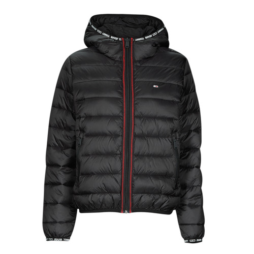 Oblačila Ženske Puhovke Tommy Jeans TJW QUILTED TAPE HOODED JACKET Črna