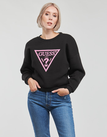 Oblačila Ženske Puloverji Guess ROXI SWEATSHIRT Črna