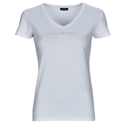 Oblačila Ženske Majice s kratkimi rokavi Emporio Armani T-SHIRT V NECK Bela