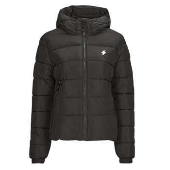 Oblačila Ženske Puhovke Superdry HOODED SPIRIT SPORTS PUFFER Črna